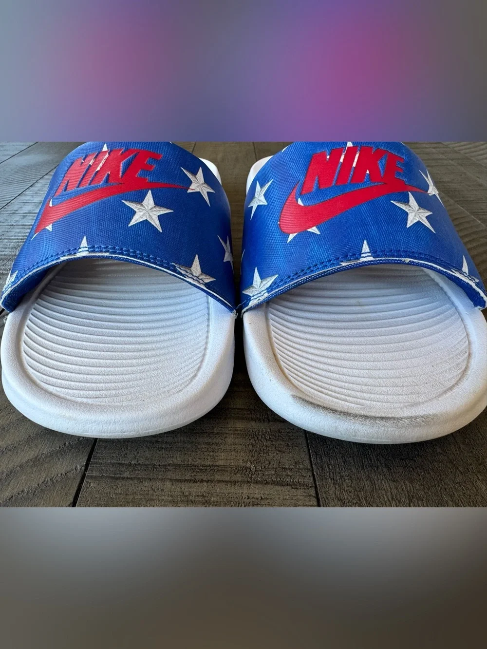 Nike Victori One All-Over Printed Star Slides - Sandals Size 9